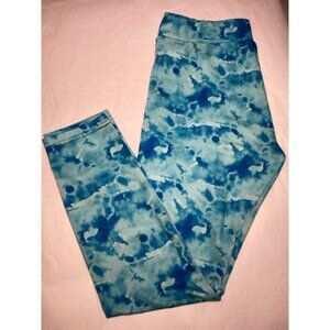 Girls Hurley Leggings Blue White Size 14/16